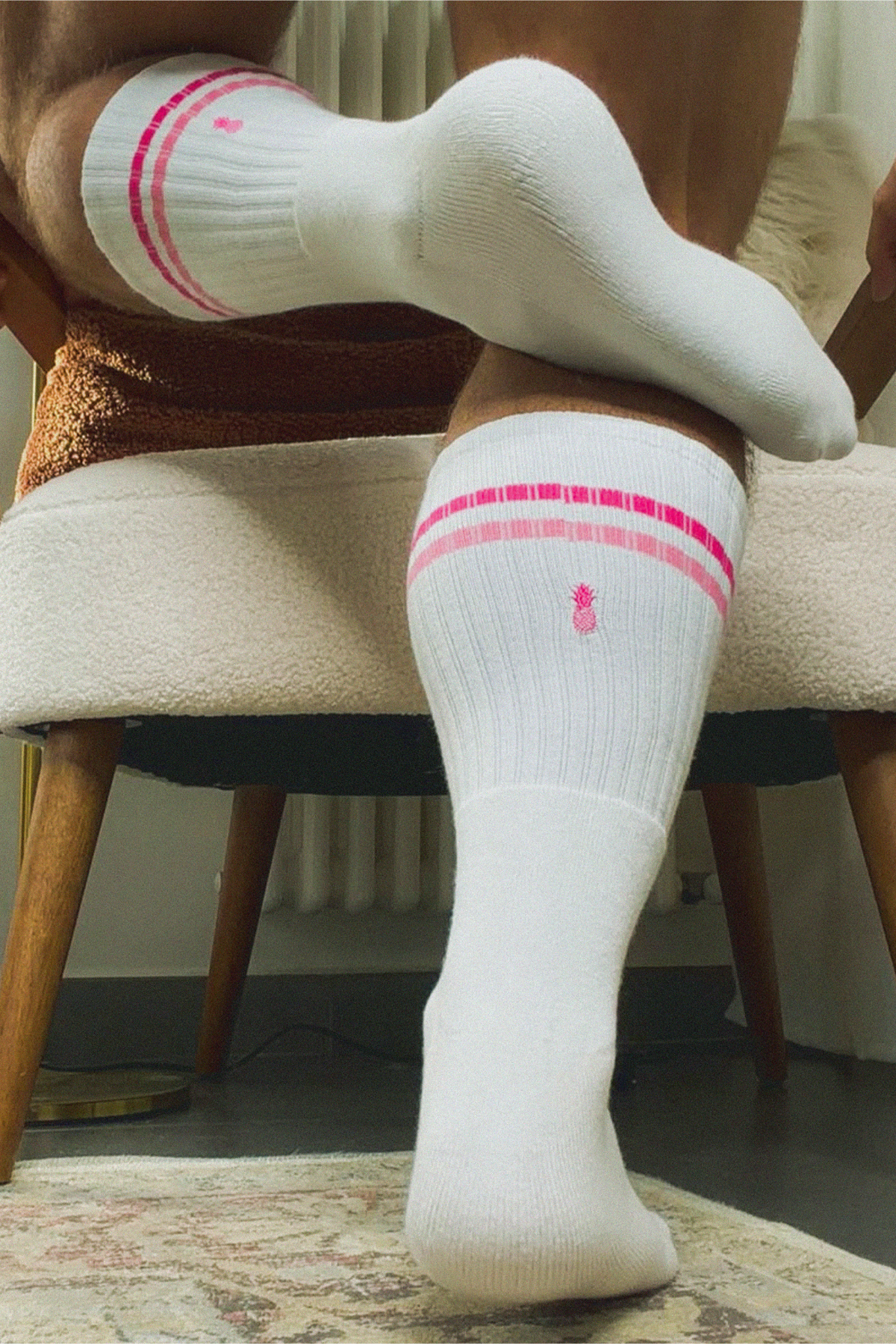 Banded High Socks - Strawberry Stripes - DealByEthan.gay loves JJ Malibu