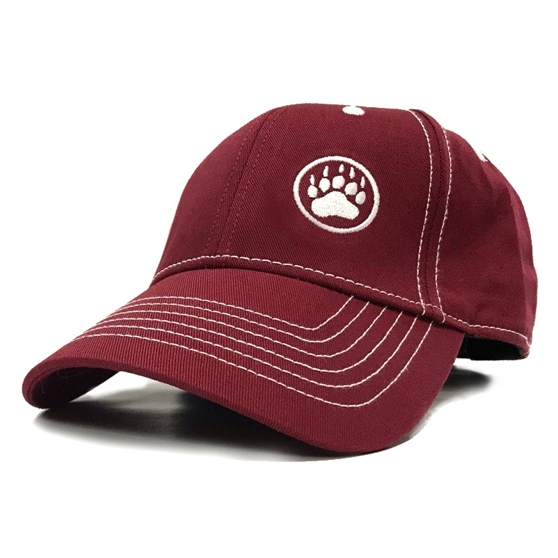 Bear Paw Logo Cap - Maroon - DealByEthan.gay loves Ajaxx63