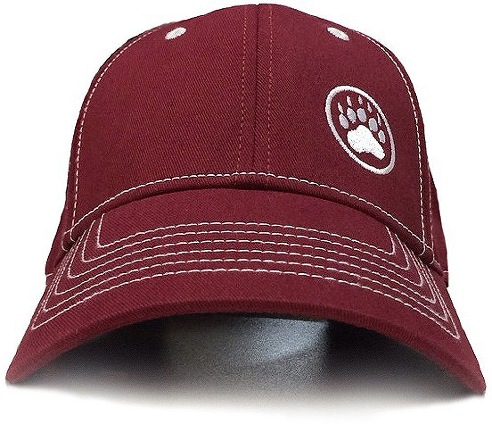 Bear Paw Logo Cap - Maroon - DealByEthan.gay loves Ajaxx63