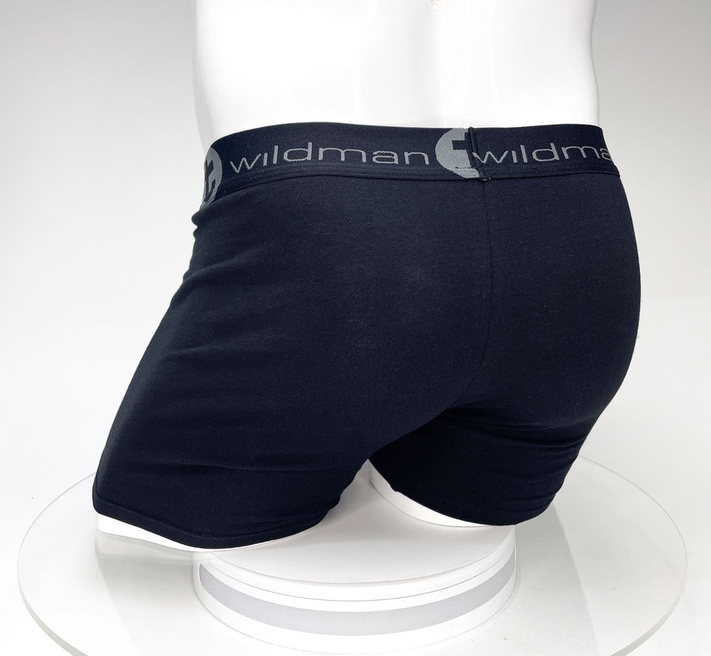 Big Boy Pouch Boxershorts mit 5" Innennaht, Schwarz