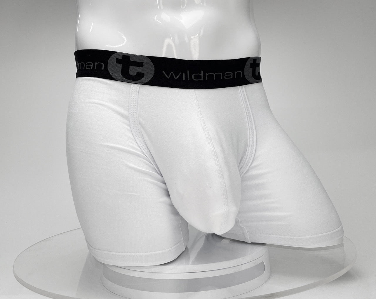 Big Boy Pouch Boxershorts mit 5" Innennaht, Weiß