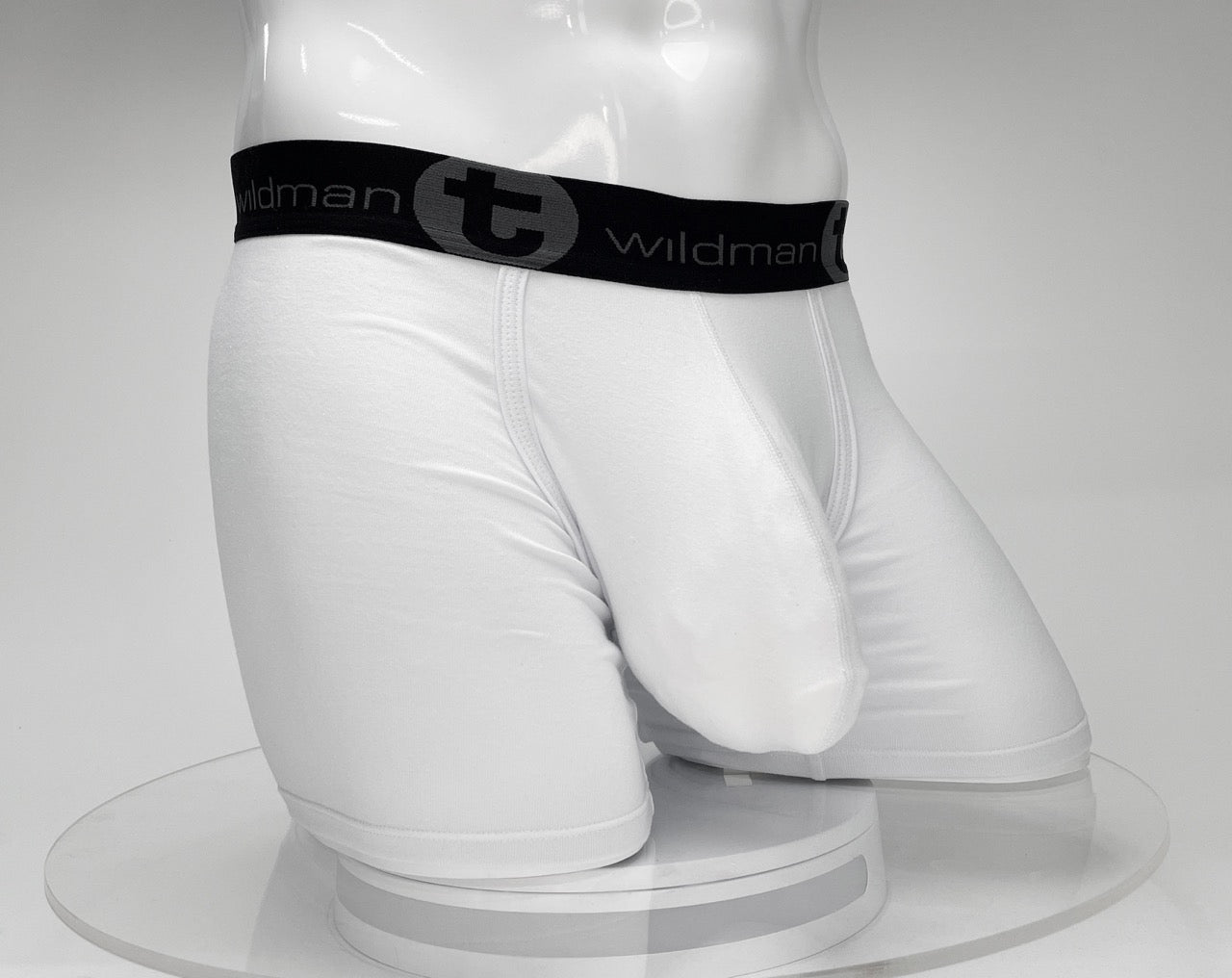 Big Boy Pouch Boxershorts mit 5" Innennaht, Weiß