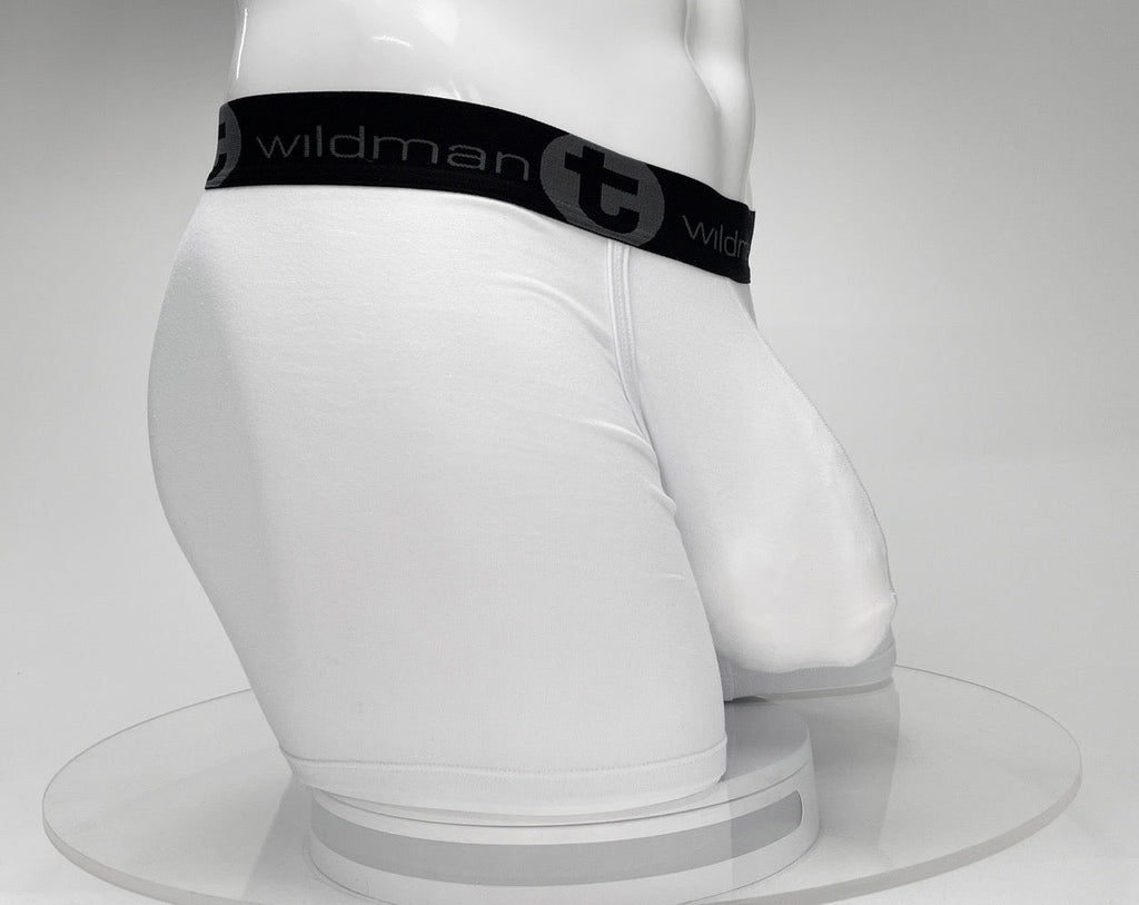 Big Boy Pouch Boxershorts mit 5" Innennaht, Weiß