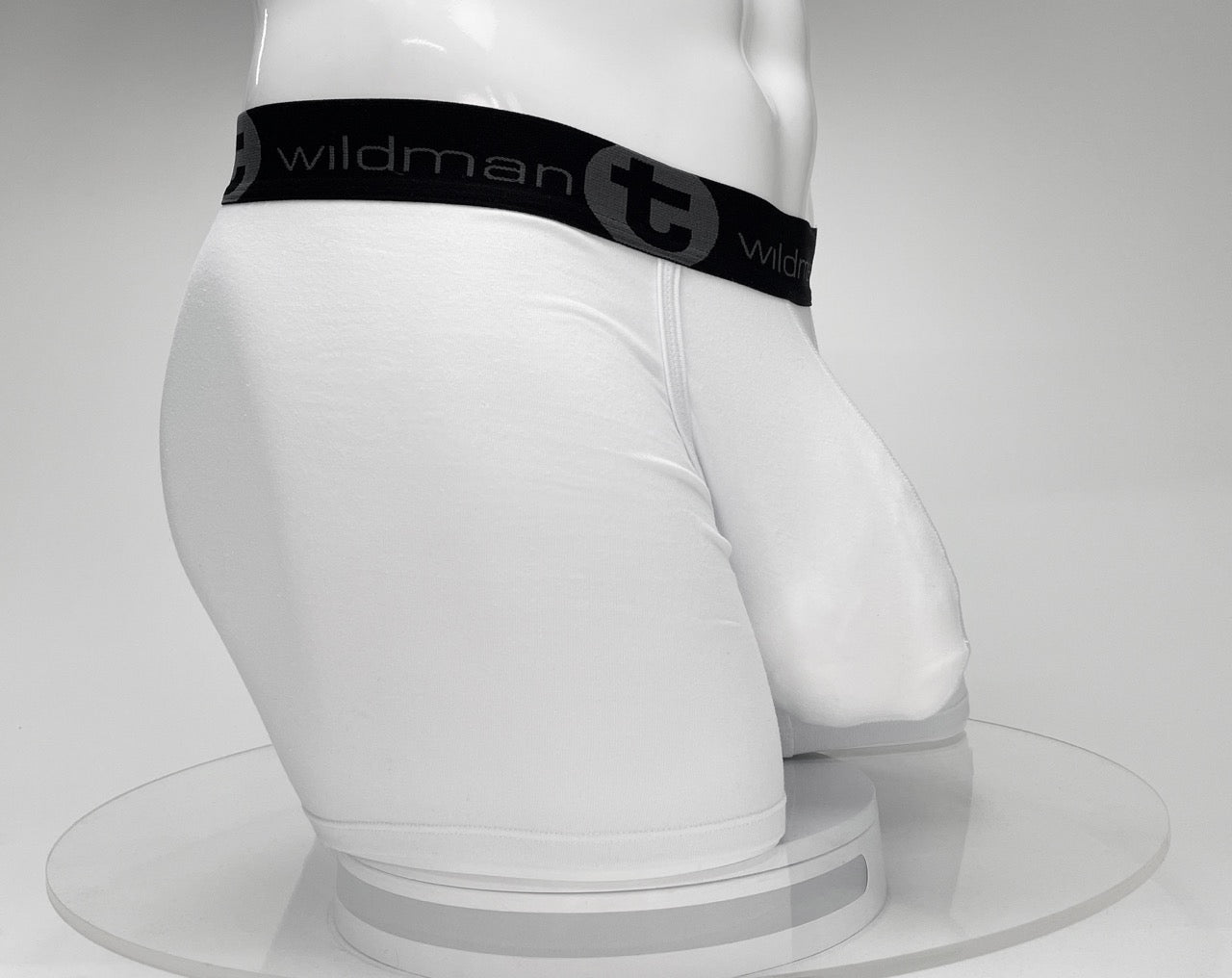 Big Boy Pouch Boxershorts mit 5" Innennaht, Weiß