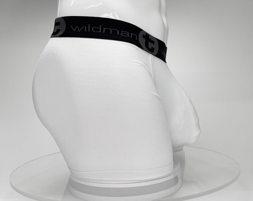 Big Boy Pouch Boxershorts mit 5" Innennaht, Weiß
