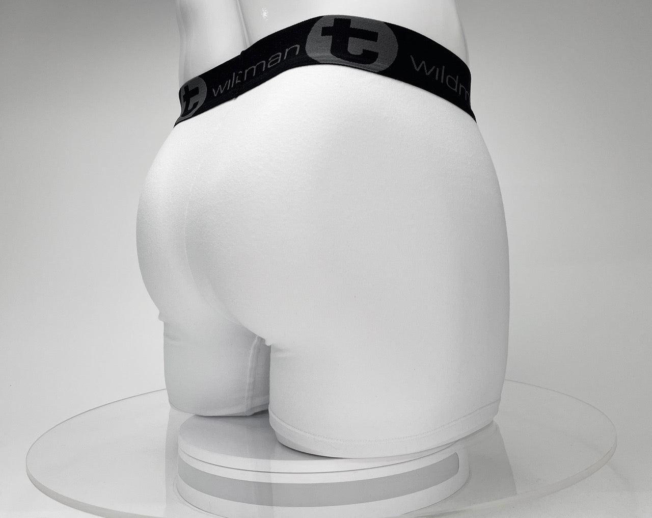 Big Boy Pouch Boxershorts mit 5" Innennaht, Weiß