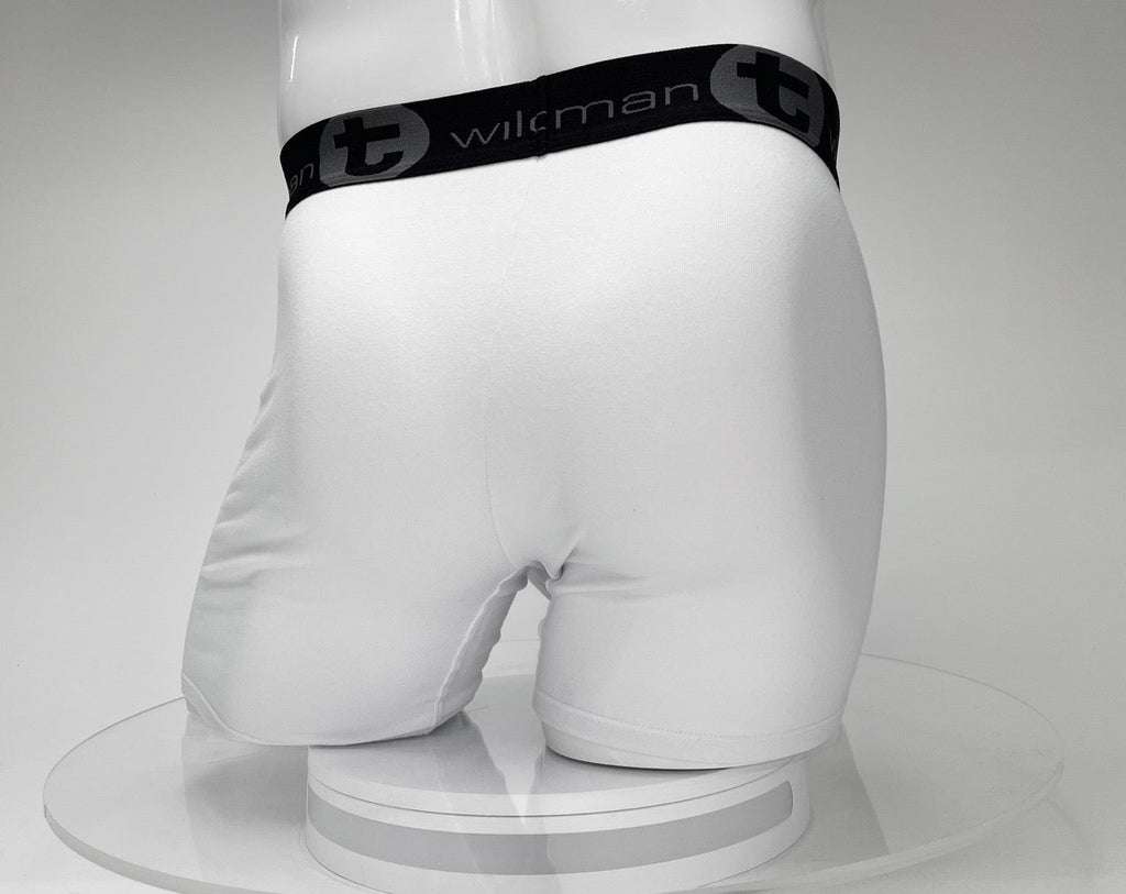 Big Boy Pouch Boxershorts mit 5" Innennaht, Weiß