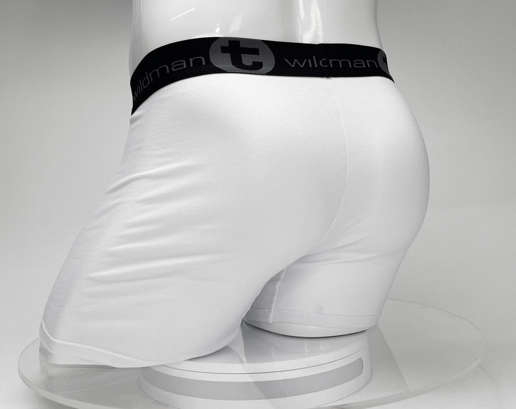 Big Boy Pouch Boxershorts mit 5" Innennaht, Weiß