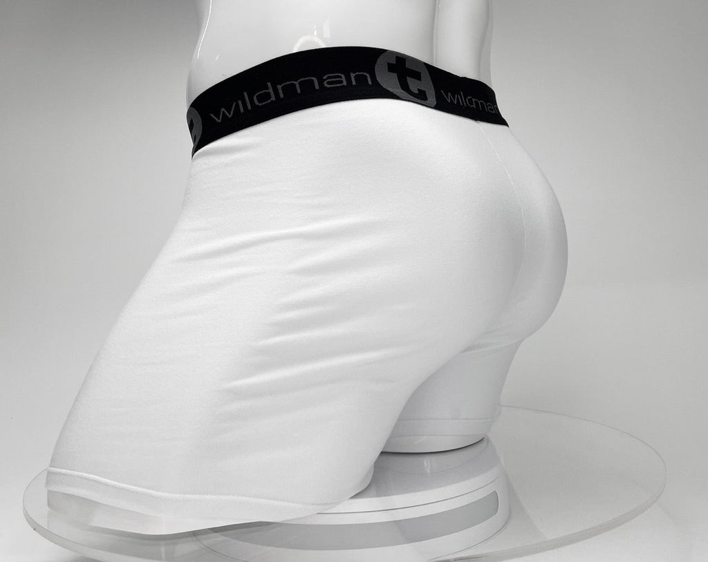 Big Boy Pouch Boxershorts mit 5" Innennaht, Weiß