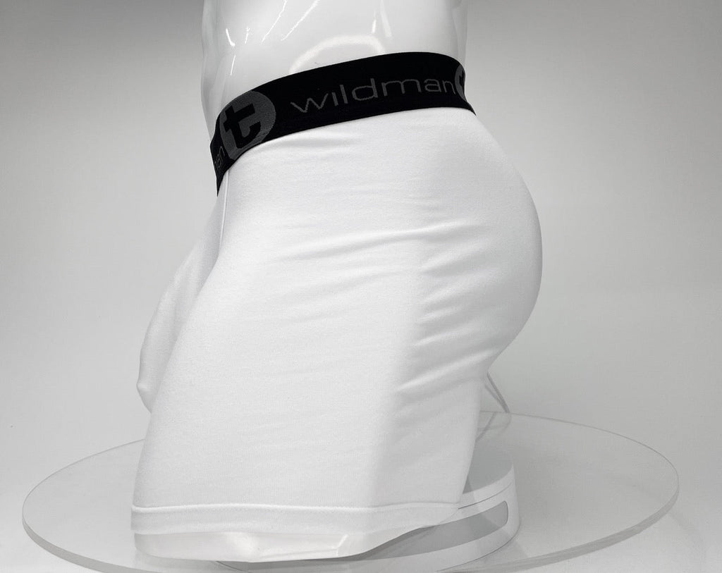 Big Boy Pouch Boxershorts mit 5" Innennaht, Weiß