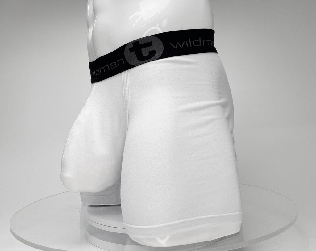 Big Boy Pouch Boxershorts mit 5" Innennaht, Weiß