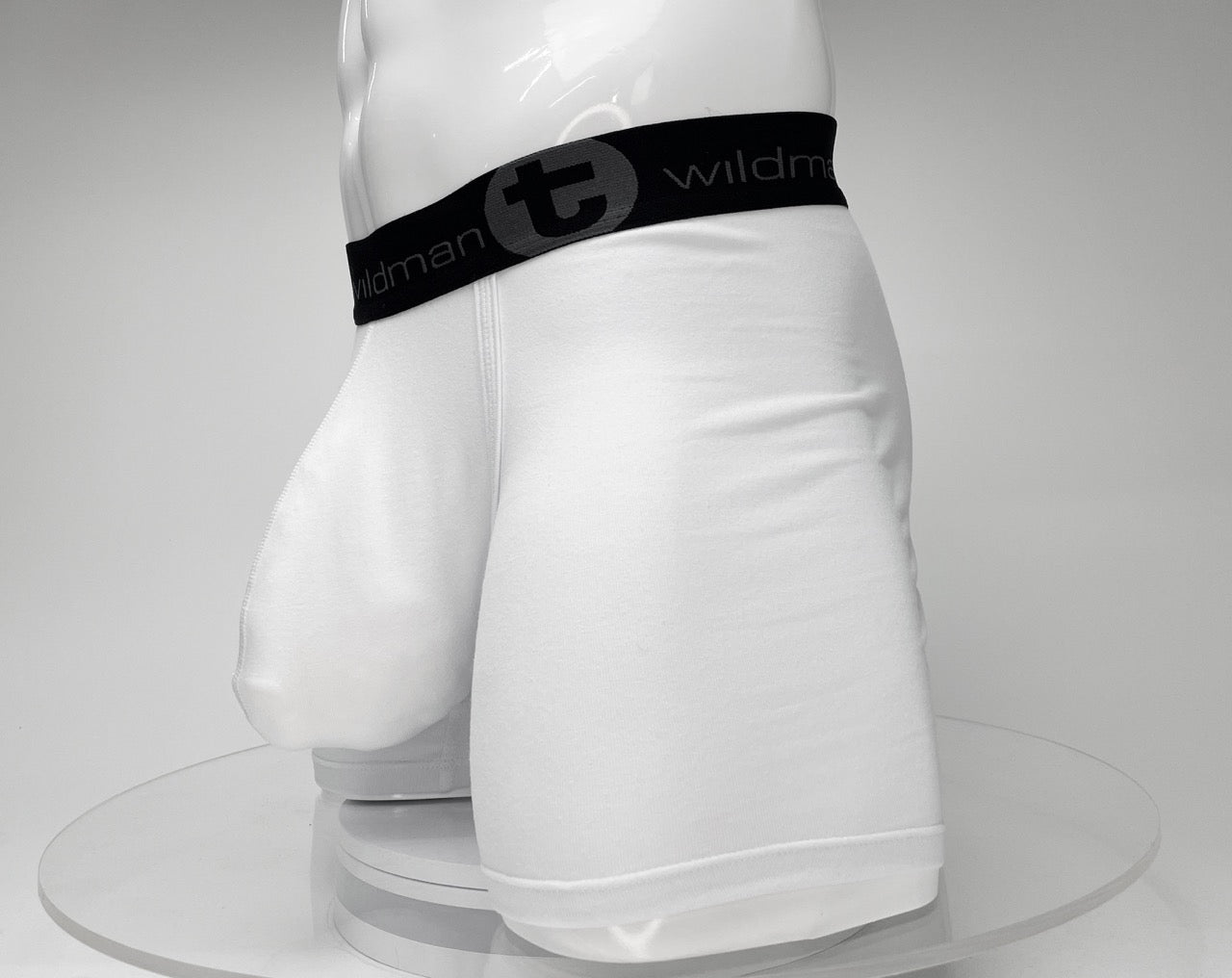 Big Boy Pouch Boxershorts mit 5" Innennaht, Weiß