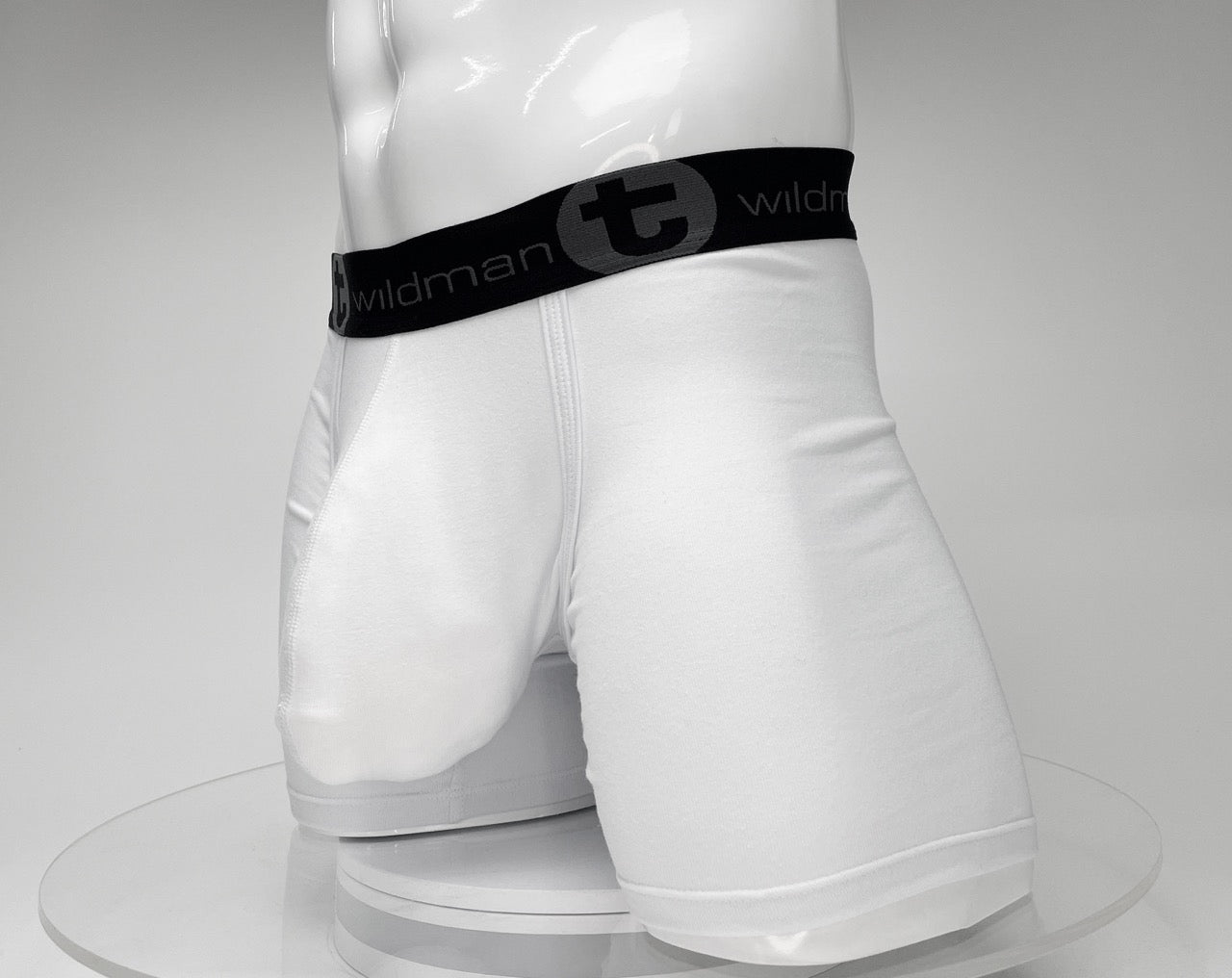 Big Boy Pouch Boxershorts mit 5" Innennaht, Weiß