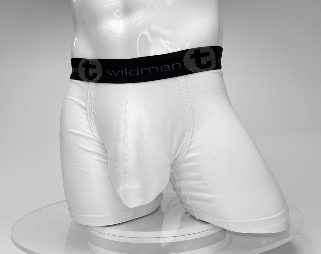 Big Boy Pouch Boxershorts mit 5" Innennaht, Weiß
