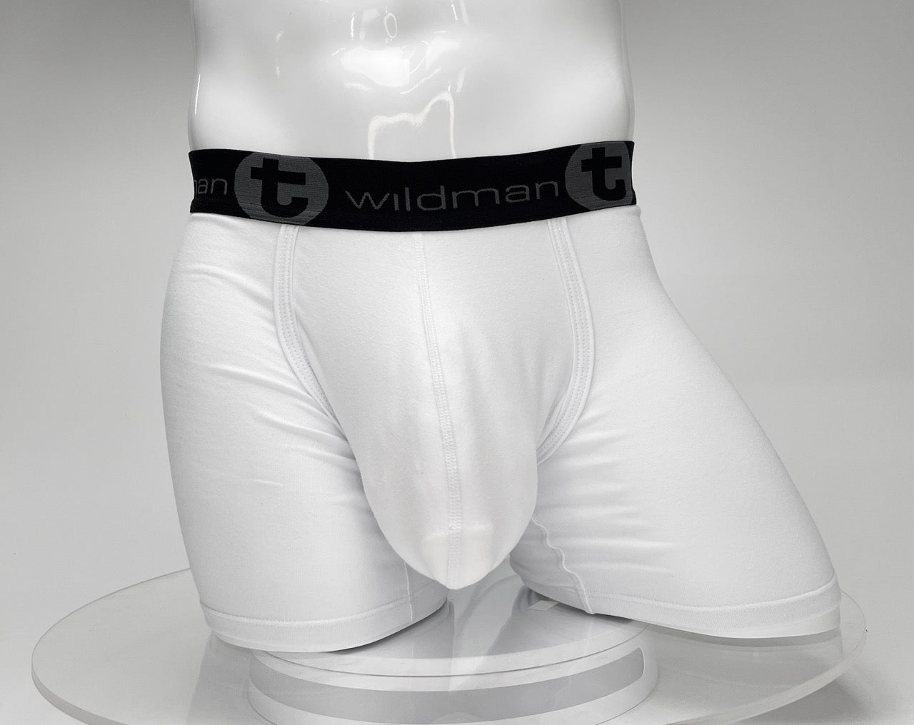 Big Boy Pouch Boxershorts mit 5" Innennaht, Weiß