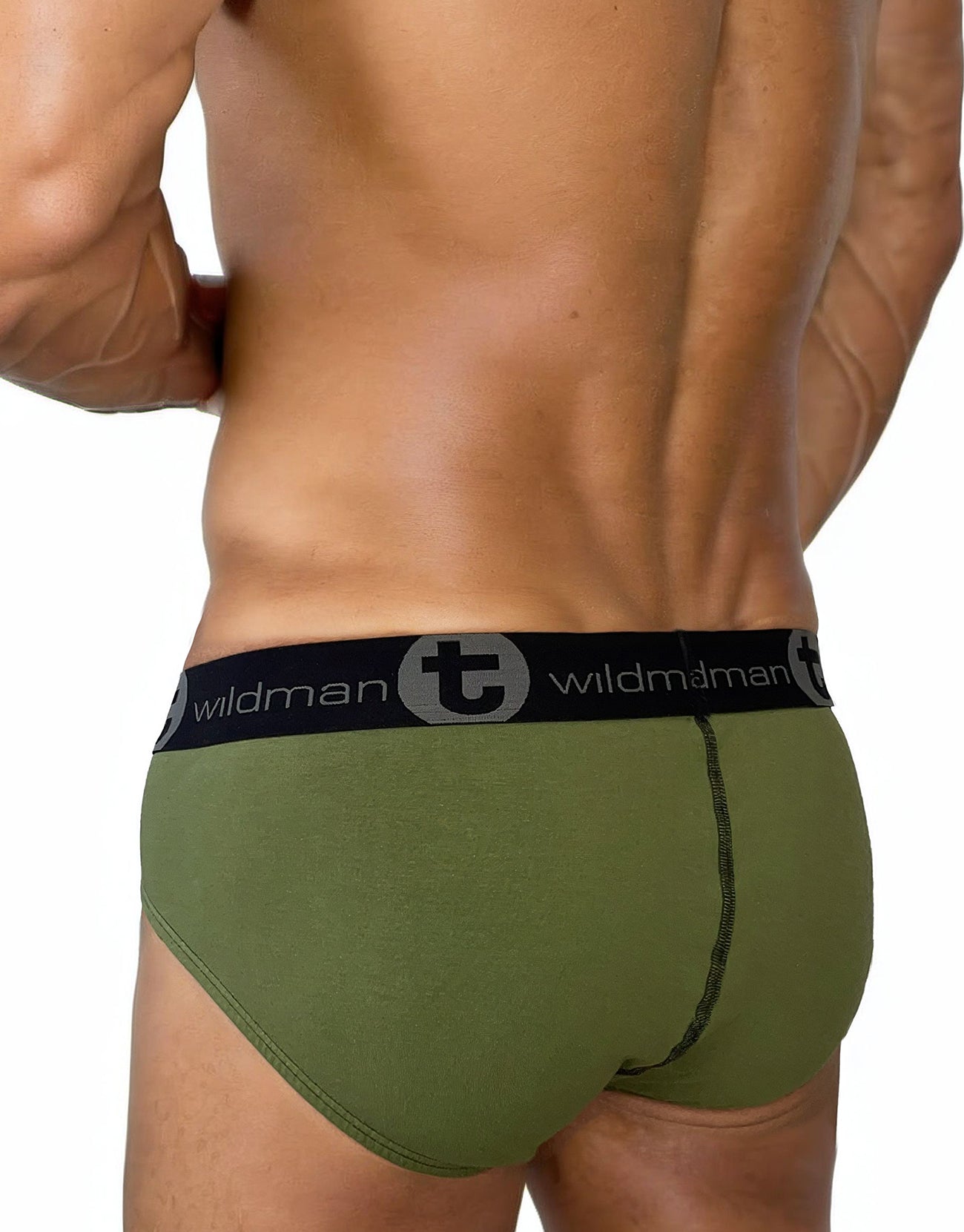 Calzoncillos tipo bóxer de algodón con rayas verde militar para niño grande