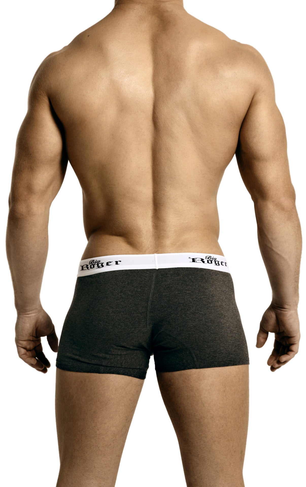 Big Roger – Graue, niedrig sitzende Sport-Boxershorts