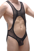 Bodybriefs mus net black is a black mesh bodysuit with a stylish cutout design perfect for bold fashion looks