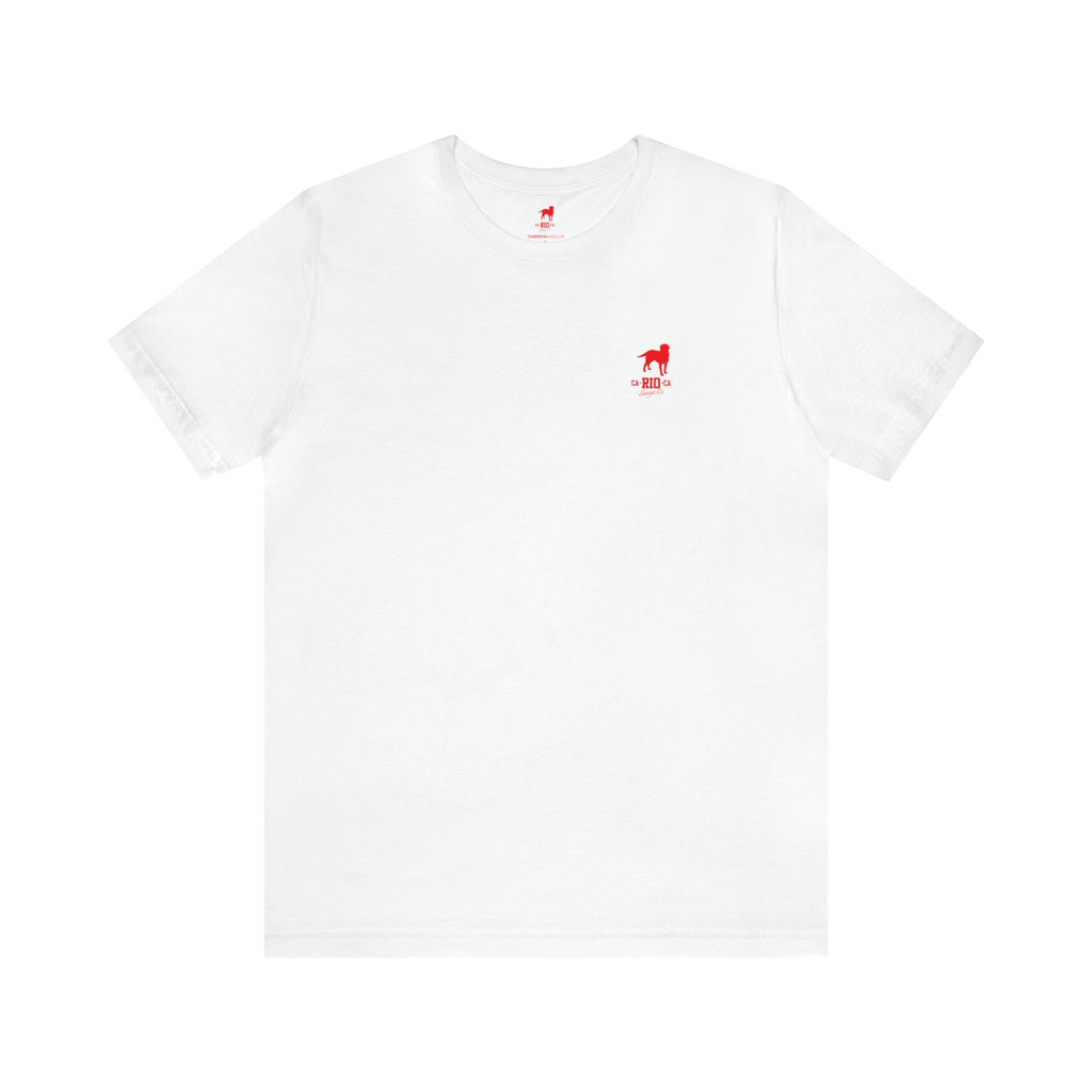 CA-RIO-CA LOGOTIPO T-SHIRT MIT ROTEM AUFDRUCK - HERREN-TANKTOP 