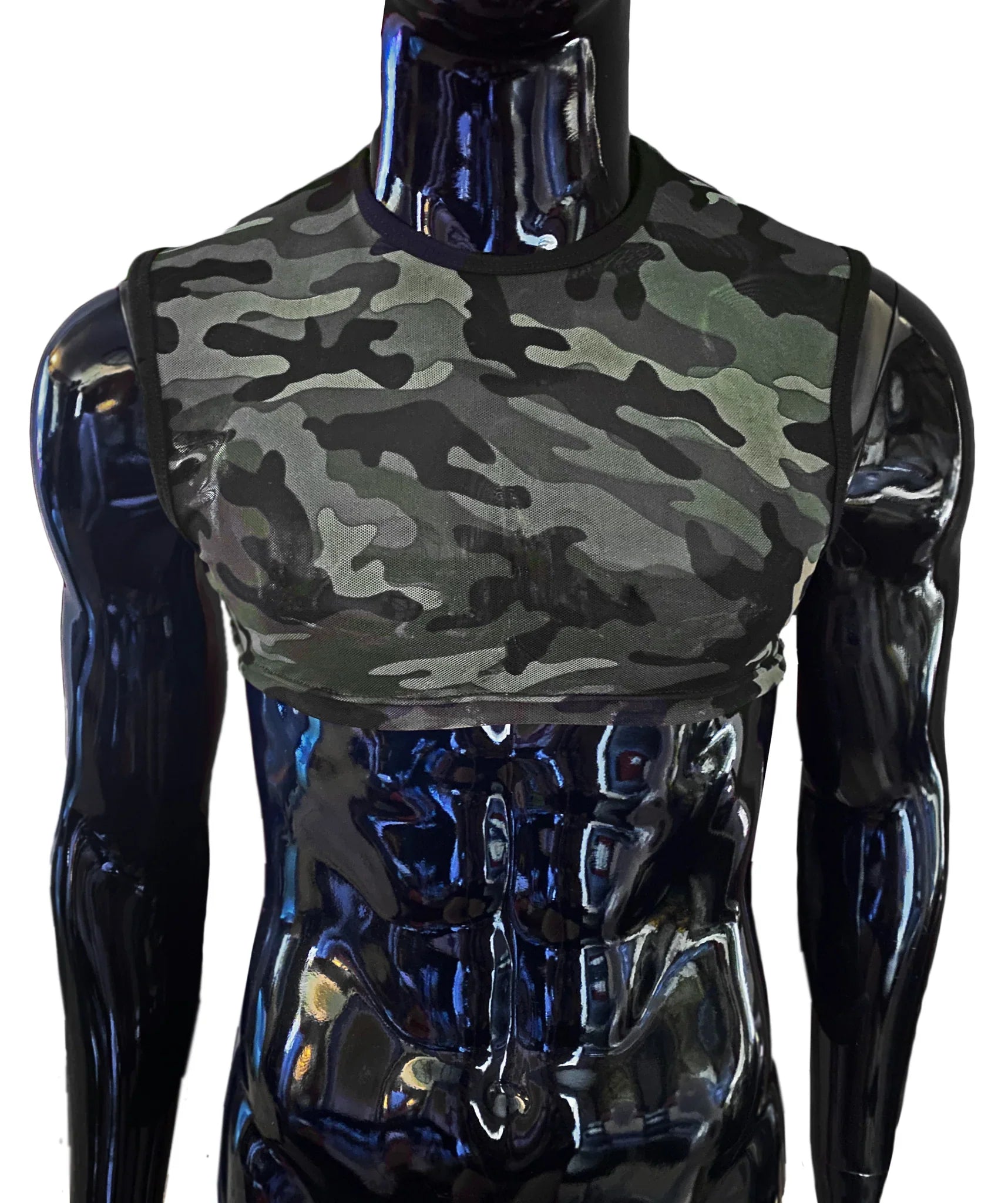 CAMO MESH CROP TOP - DealByEthan.gay loves KNOBS