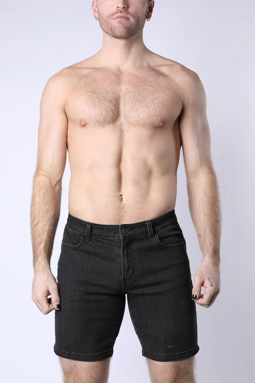 CASTRO ZIPPER DENIM SHORT