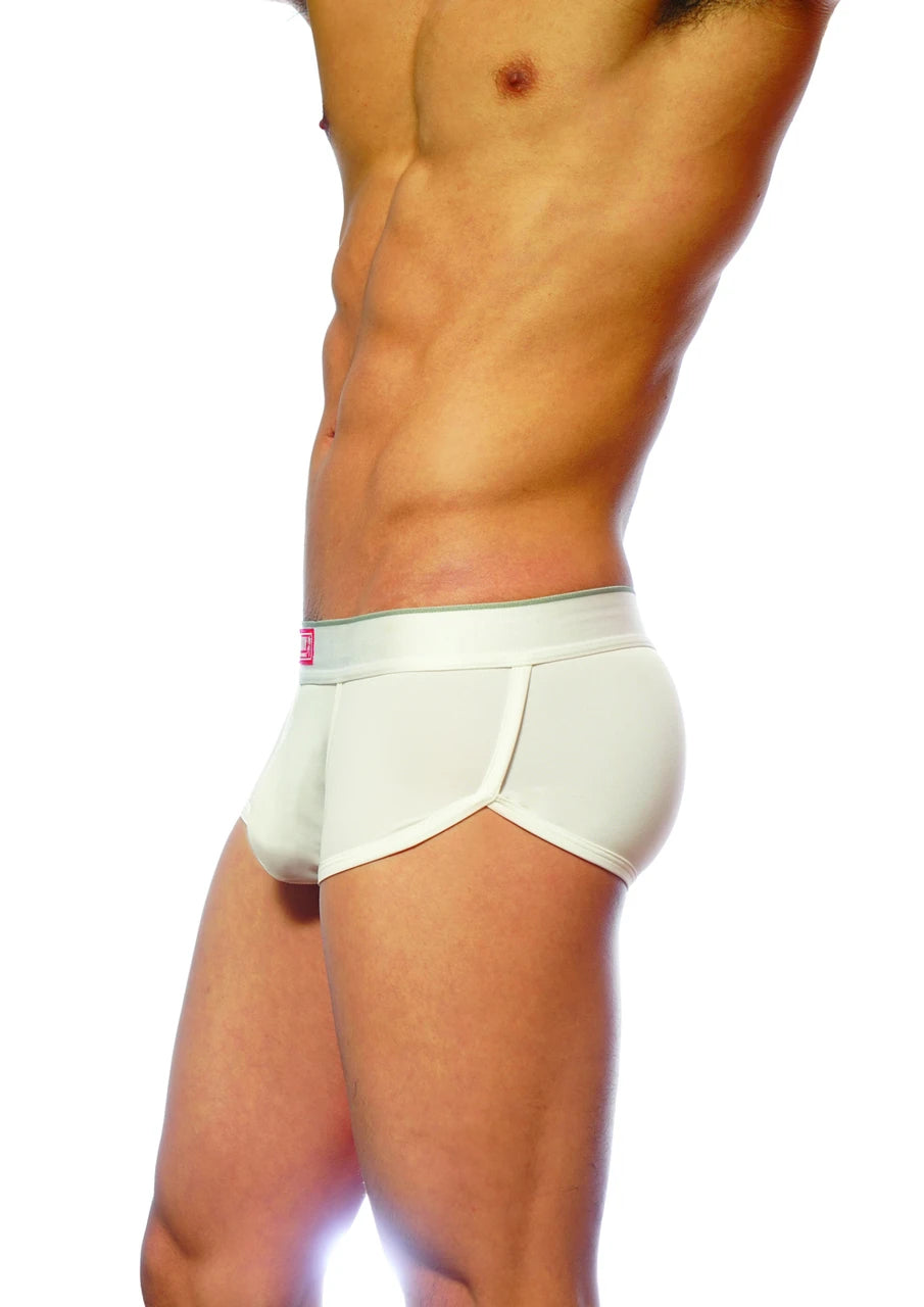 White groovin underwear ventilated cup boxer briefs with subtle elastic waistband and clean tailored seams
