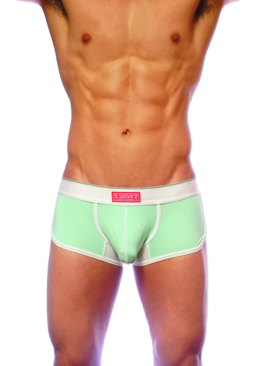 Groovin' Underwear Ventilated Cup Boxer Green CB1607