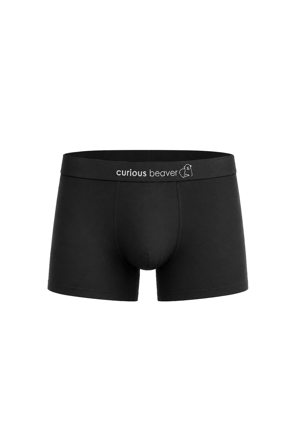 Curious Beaver Men's Soft Modal Boxer Briefs - Midnight Black