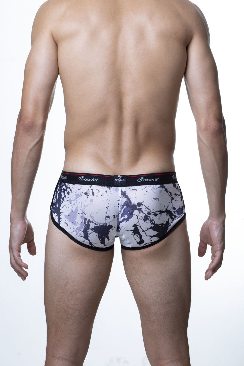 Groovin' Underwear Splatter Art Cup Boxer Black CBP1802