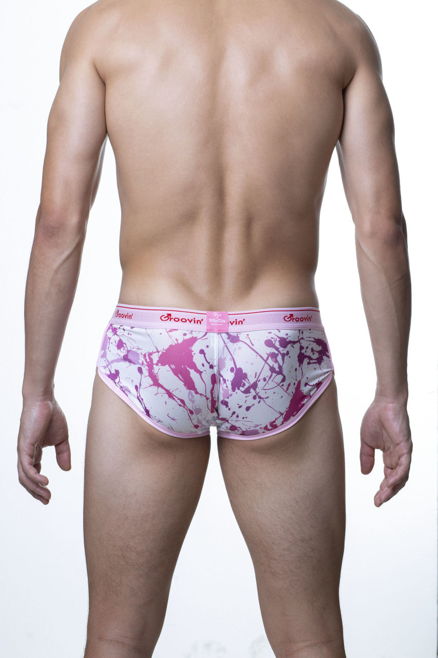 Groovin' Underwear Splatter Art Cup Boxer Pink CBP1808