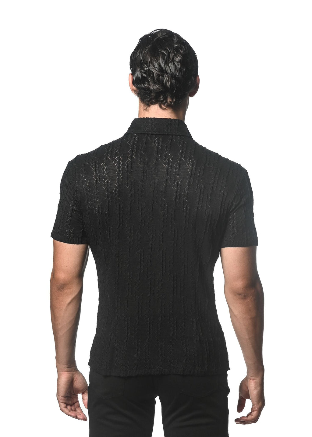 Camisa de punto elástico Chevron Dash de manga corta
