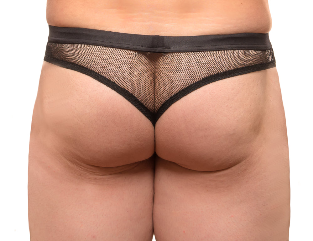 Undergear Men's Mesh Low Rise Thong Lightweight Underwear