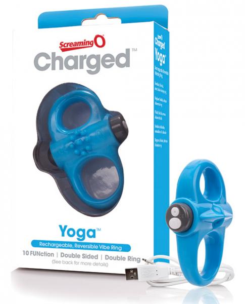 Screaming O Charged Yoga Vibrating Ring Blue