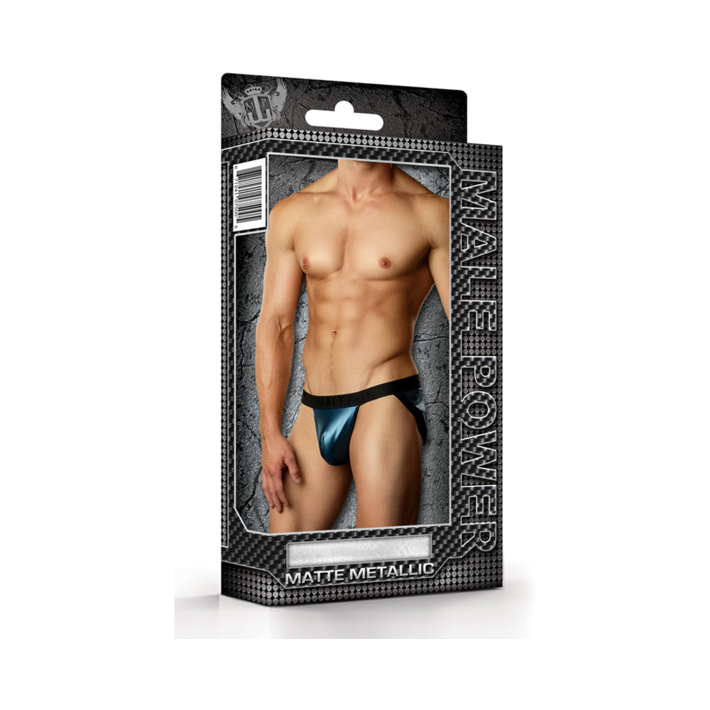 Male Power Matte Metallic Panel Jock Blue Lx