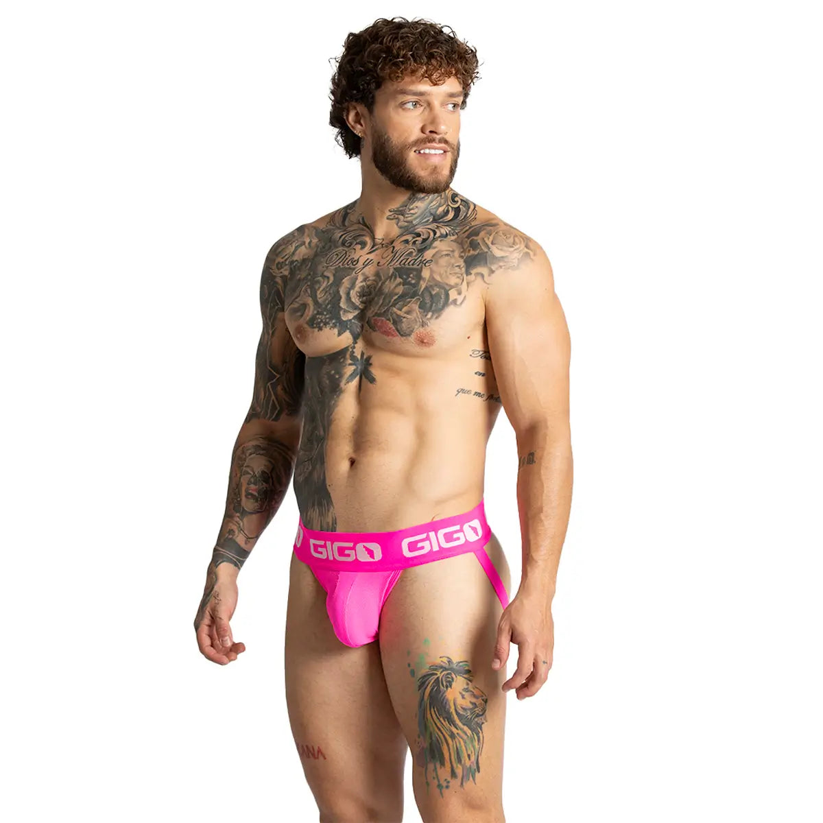 COLORS FUCSHIA JOCK - Men's fucshia underwear, sexy men's jockstrap with cup for enhancement
