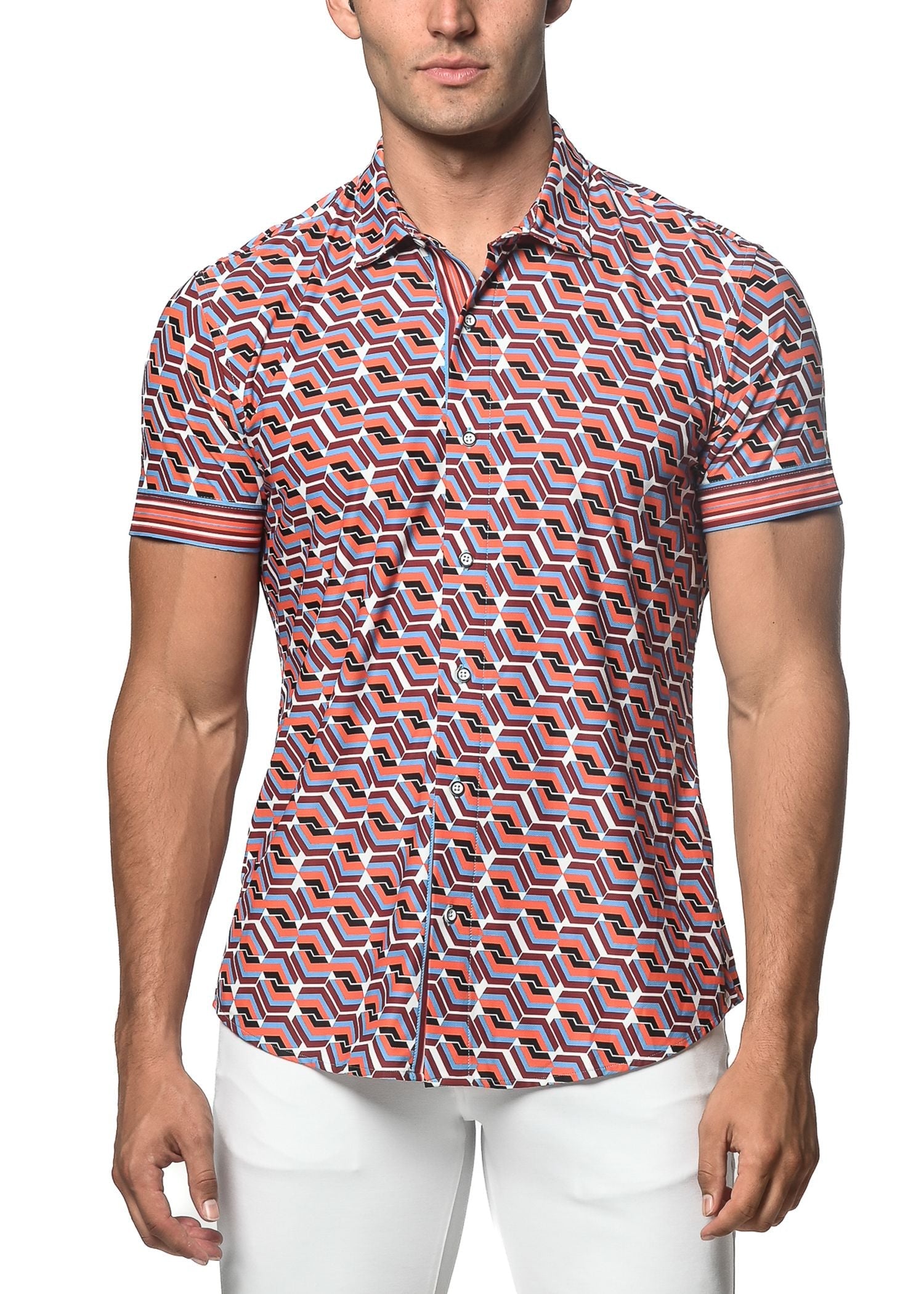 CUBES  PRINTED PERFORMANCE S/S SHIRT - DealByEthan.gay loves ST33LE