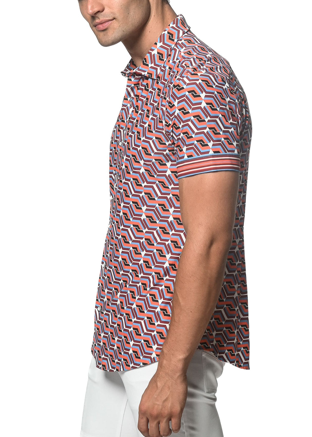 CUBES  PRINTED PERFORMANCE S/S SHIRT - DealByEthan.gay loves ST33LE