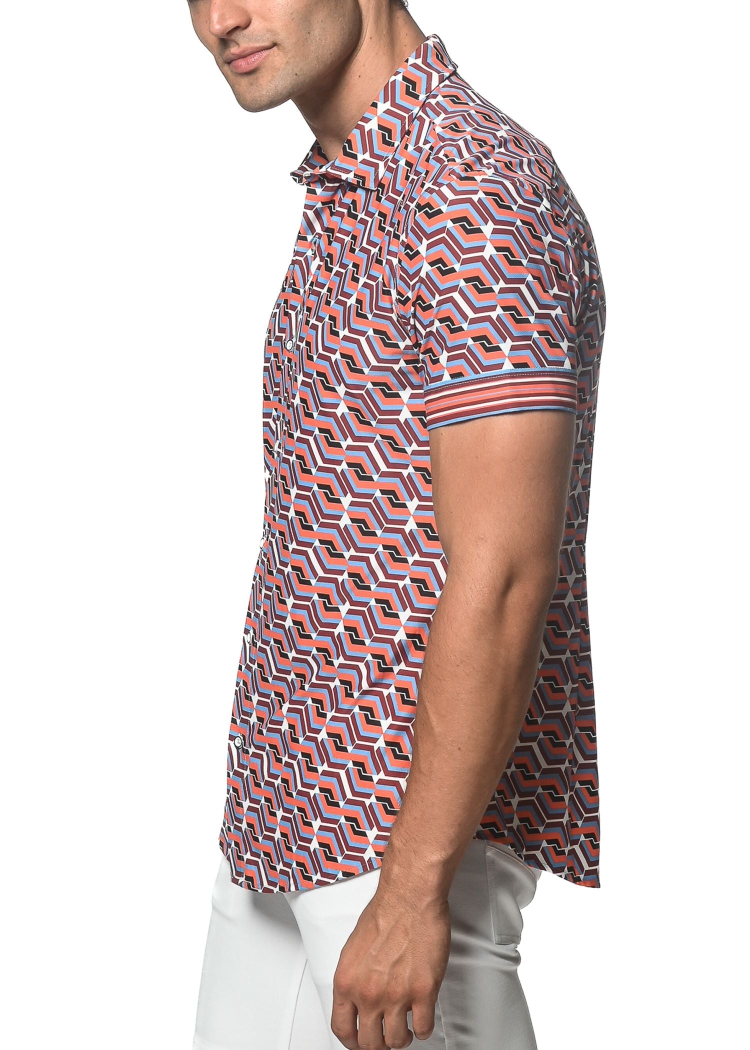 CUBES  PRINTED PERFORMANCE S/S SHIRT - DealByEthan.gay loves ST33LE