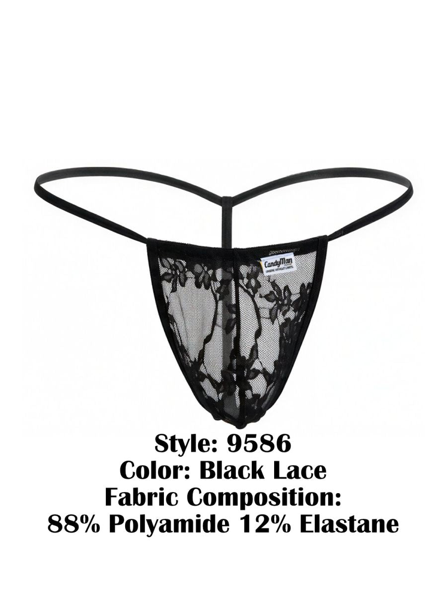 CandyMan 9586 G-String Color Black Lace