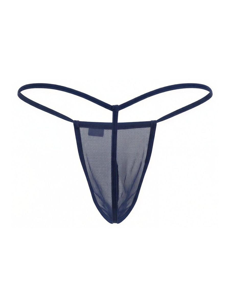 CandyMan 9586 G-String Color Dark Blue Mesh