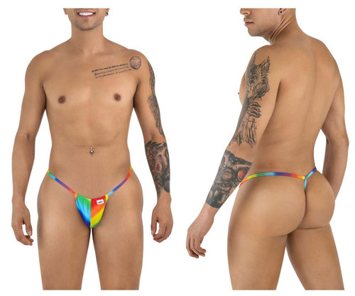 CandyMan 9586 G-String Farbdruck Regenbogen