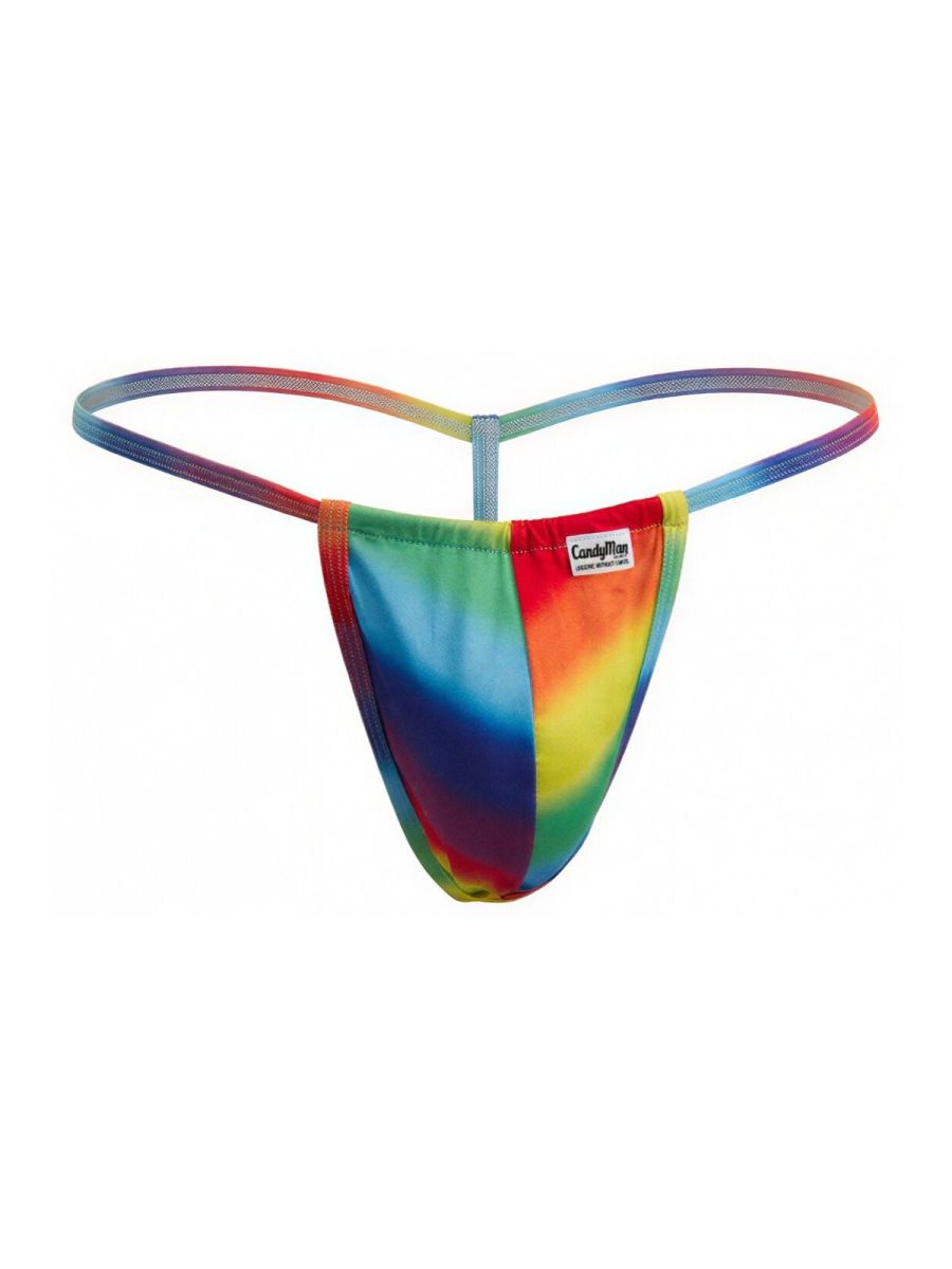CandyMan 9586 G-String Color Rainbow Print