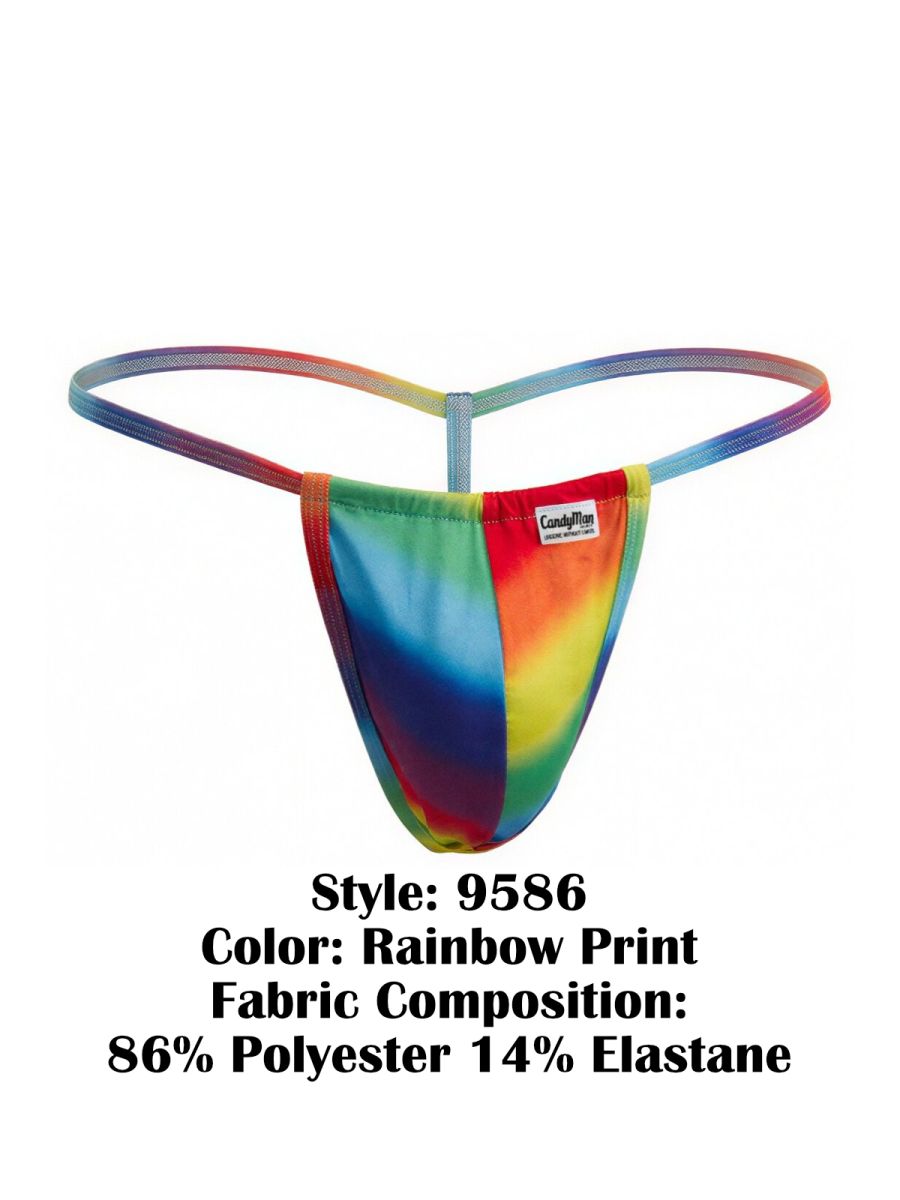 CandyMan 9586 G-String Color Rainbow Print