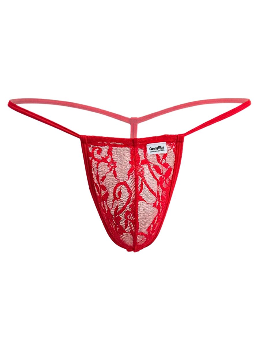 CandyMan 9586 G-String Farbe Rot Spitze