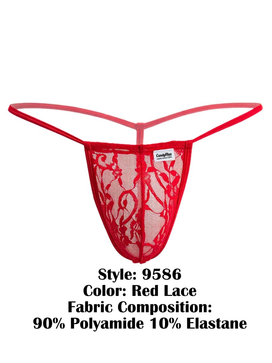 CandyMan 9586 G-String Farbe Rot Spitze