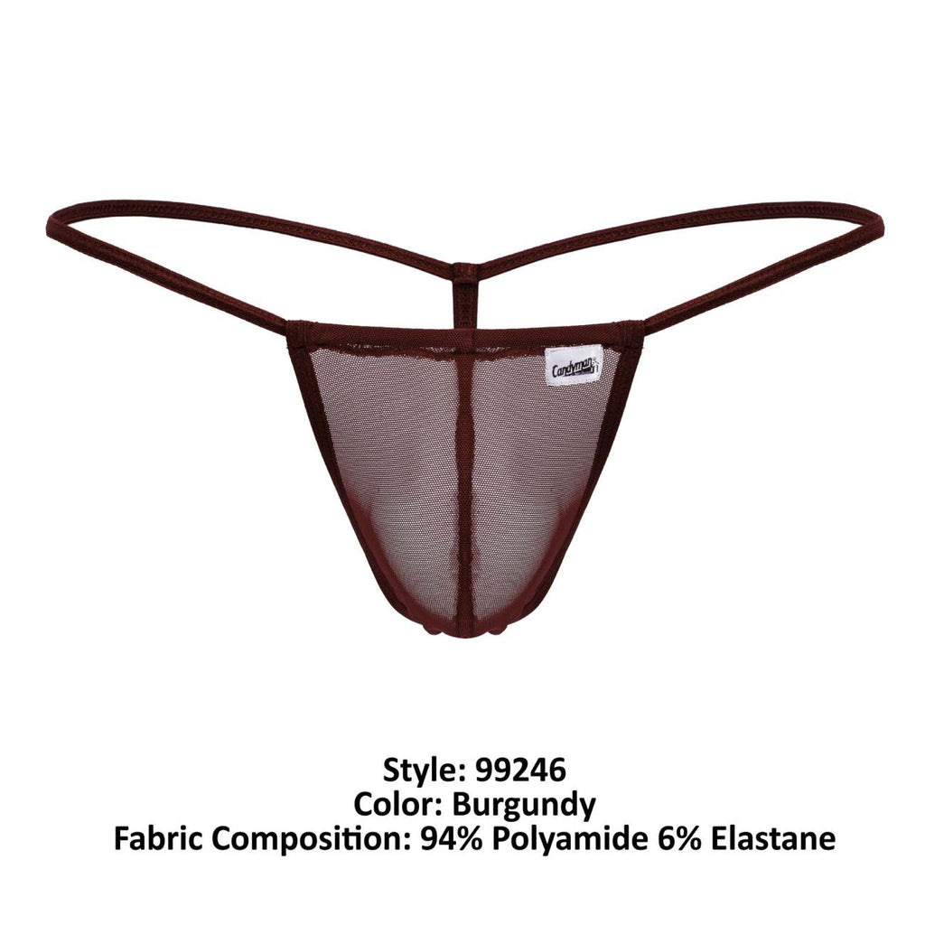 CandyMan 99246 G-String Thongs Color Burgundy - DealByEthan.gay loves CandyMan