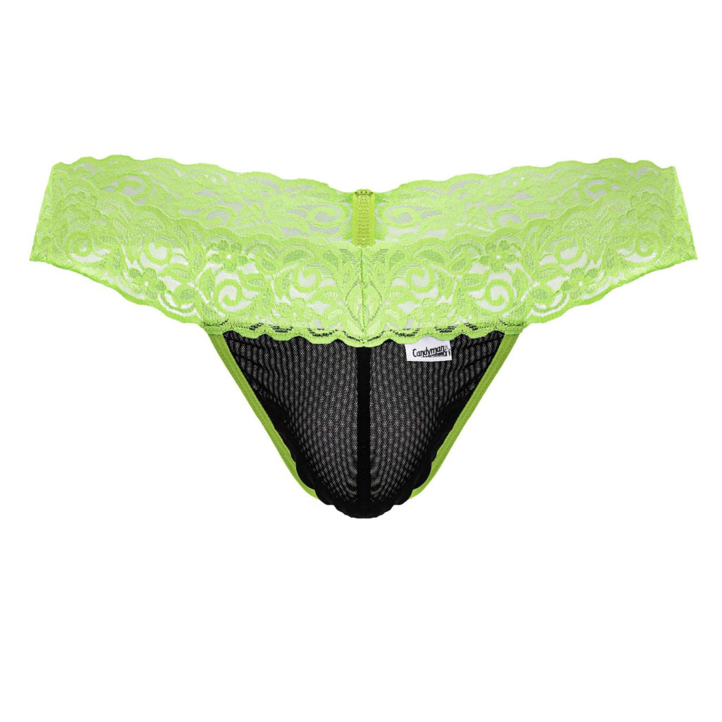 CandyMan 99370 Lace Thongs Color Hot Green - DealByEthan.gay loves CandyMan