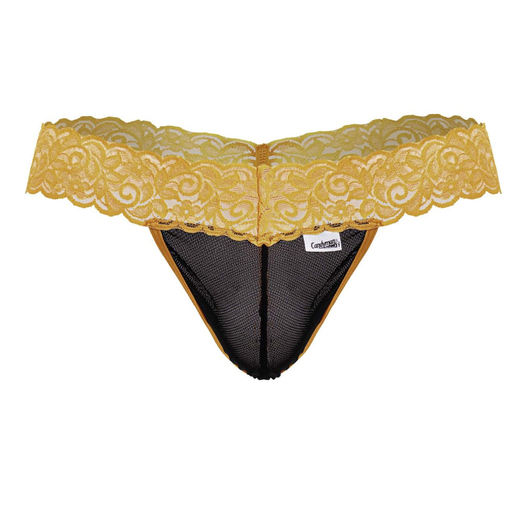CandyMan 99370 Lace Thongs Color Orange - DealByEthan.gay loves CandyMan
