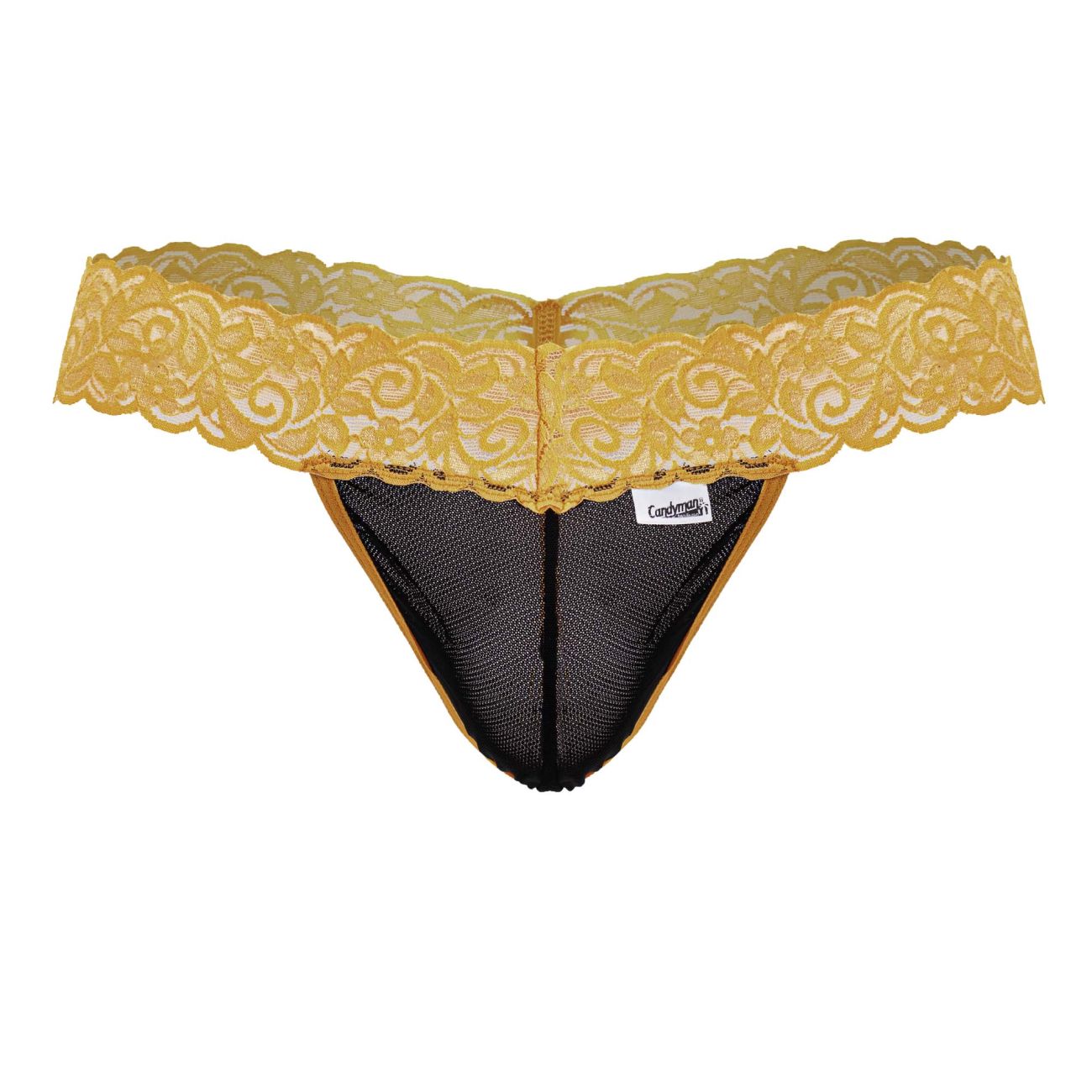 CandyMan 99370 Lace Thongs Color Orange - DealByEthan.gay loves CandyMan