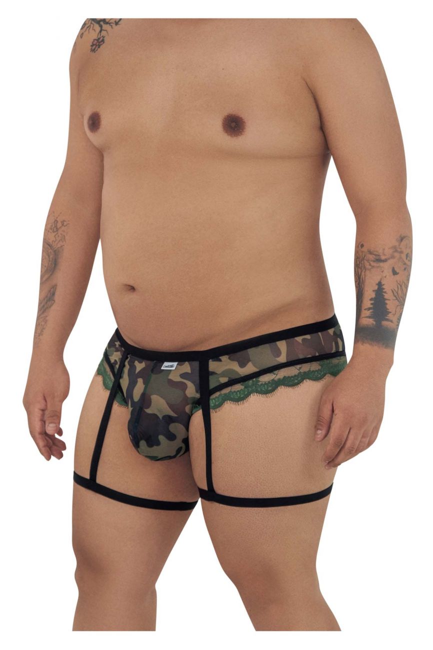 CandyMan 99580X Garter Camo Thongs Color Green - DealByEthan.gay loves CandyMan